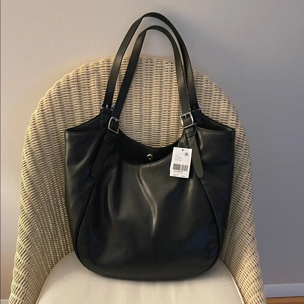 Rebecca Minkoff Black Faux Leather Ryder Tote Bag - Picture 2 of 10